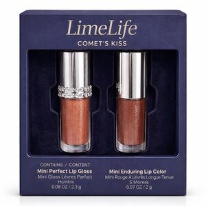 LimeLife Comet's Kiss Mini Lip Gloss & Lip Color Set - Shimmery Brown